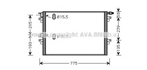 Конденсатор, кондиционер AVA QUALITY COOLING RT5382