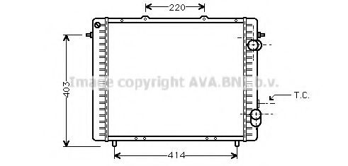 Радиатор, охлаждение двигателя AVA QUALITY COOLING RTA2159