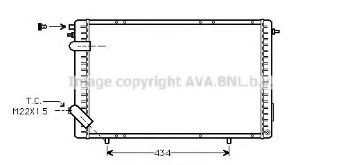 Радиатор, охлаждение двигателя AVA QUALITY COOLING RTA2172