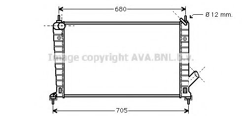 Радиатор, охлаждение двигателя AVA QUALITY COOLING SB2061