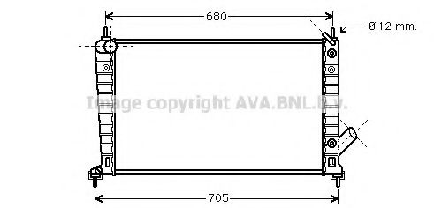 Радиатор, охлаждение двигателя AVA QUALITY COOLING SB2062