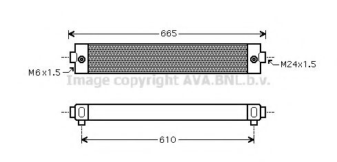 масляный радиатор, двигательное масло AVA QUALITY COOLING SC3023