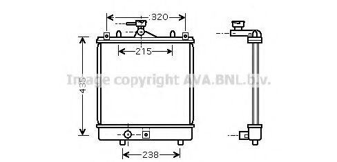 Радиатор, охлаждение двигателя AVA QUALITY COOLING SZ2061