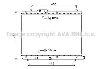 Радиатор, охлаждение двигателя AVA QUALITY COOLING SZA2122