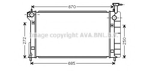 Радиатор, охлаждение двигателя AVA QUALITY COOLING TO2335