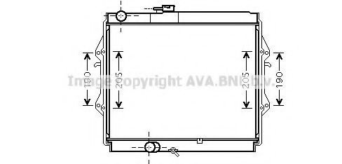 Радиатор, охлаждение двигателя AVA QUALITY COOLING TOA2492