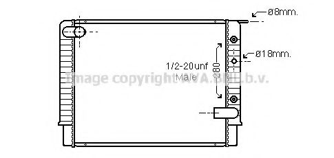 Радиатор, охлаждение двигателя AVA QUALITY COOLING VO2034