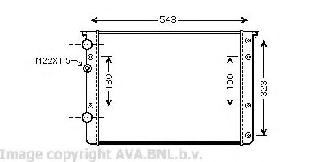 Радиатор, охлаждение двигателя AVA QUALITY COOLING VW2260