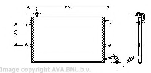 Конденсатор, кондиционер AVA QUALITY COOLING VW5143