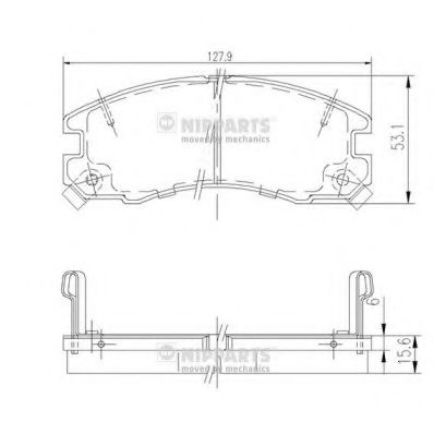 Комплект тормозных колодок, дисковый тормоз NIPPARTS J3602049