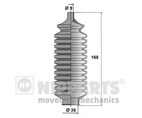 Комплект пылника, рулевое управление NIPPARTS N2855002