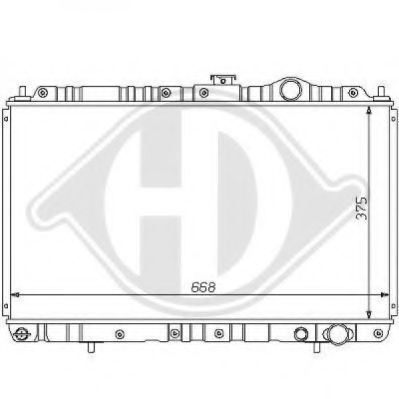 Радиатор, охлаждение двигателя DIEDERICHS 8122124