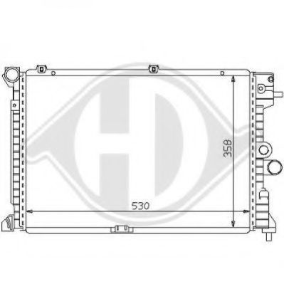 Радиатор, охлаждение двигателя DIEDERICHS 8125179