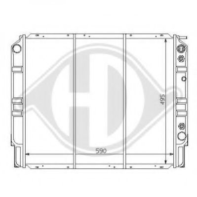 Радиатор, охлаждение двигателя DIEDERICHS 8139121