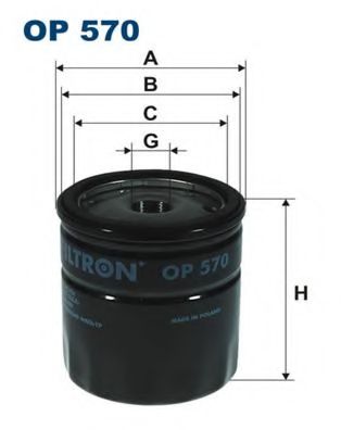 Масляный фильтр FILTRON OP570