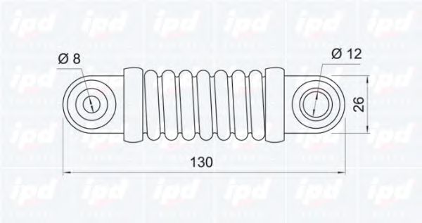 Амортизатор, поликлиновой ремень IPD 130153