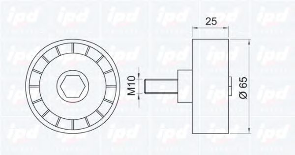 Паразитный / ведущий ролик, поликлиновой ремень IPD 150868