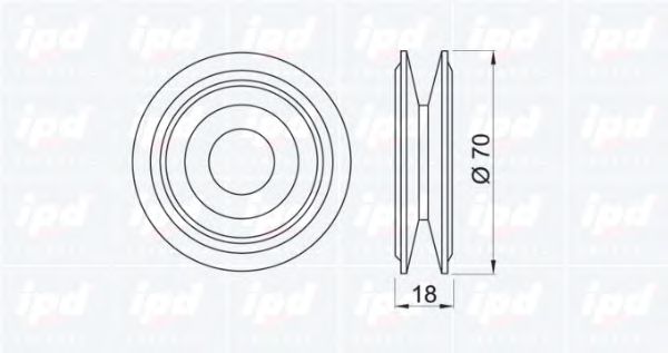 Паразитный / Ведущий ролик, клиновой ремень IPD 150033