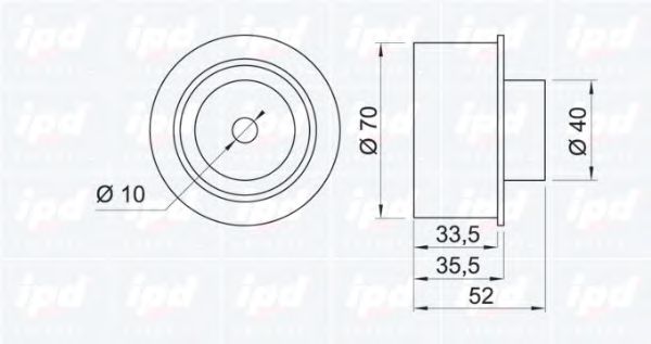 Паразитный / Ведущий ролик, зубчатый ремень IPD 151058