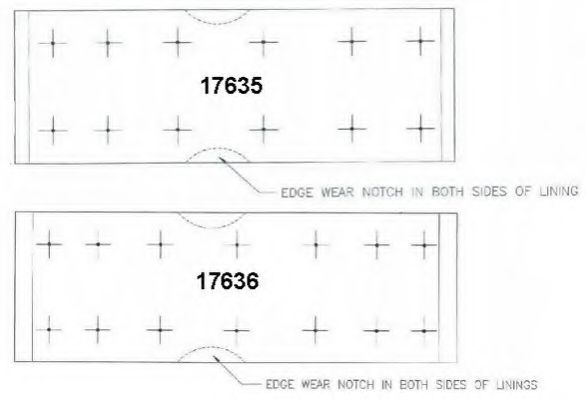 Комплект тормозных башмаков, барабанные тормоза ABEX J1051151
