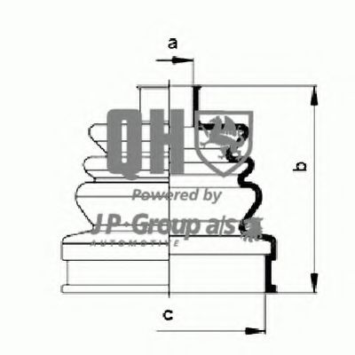 Комплект пылника, приводной вал JP GROUP 5653700119