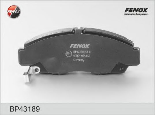 Комплект тормозных колодок, дисковый тормоз FENOX BP43189