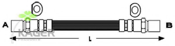 Тормозной шланг KAGER 38-0509