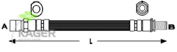 Тормозной шланг KAGER 38-0533
