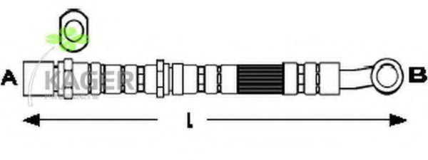 Тормозной шланг KAGER 38-0673