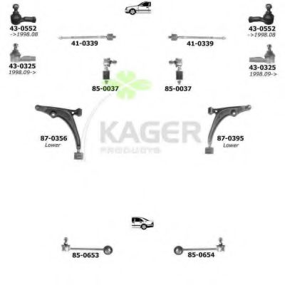 Подвеска колеса KAGER 800331