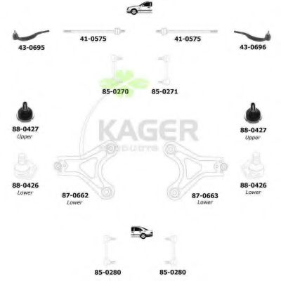 Подвеска колеса KAGER 800773