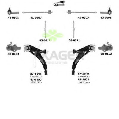 Подвеска колеса KAGER 801004