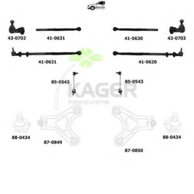 Подвеска колеса KAGER 801329