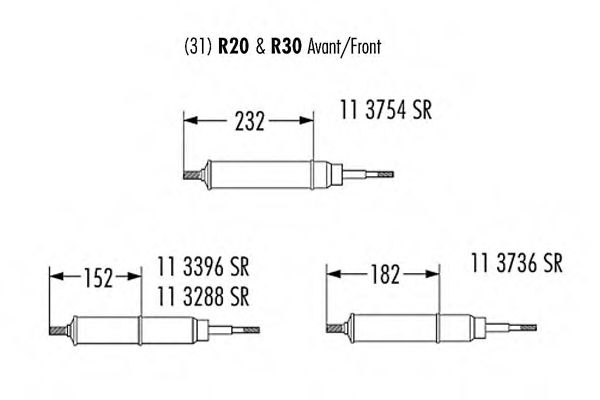Амортизатор RECORD FRANCE 113288