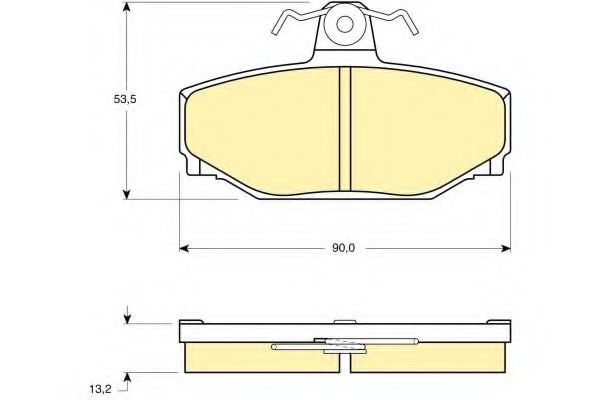 Комплект тормозных колодок, дисковый тормоз GIRLING 6104421