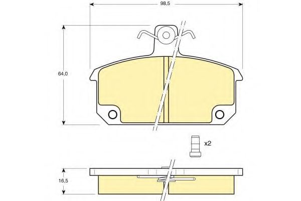 Комплект тормозных колодок, дисковый тормоз GIRLING 20673