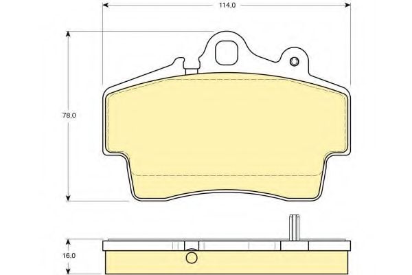 Комплект тормозных колодок, дисковый тормоз GIRLING 6113949