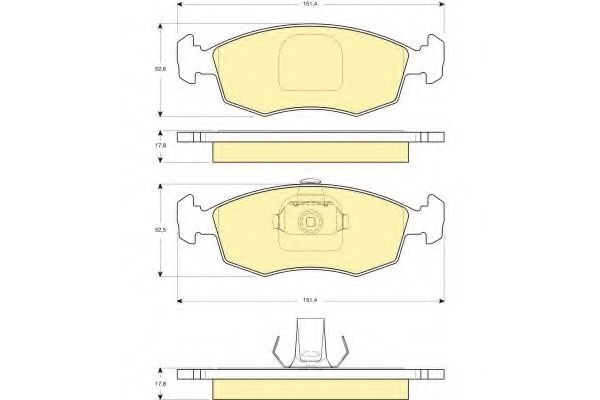 Комплект тормозных колодок, дисковый тормоз GIRLING 6114432