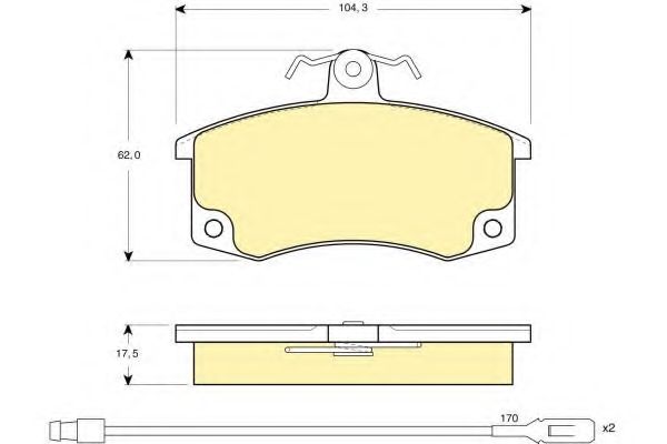 Комплект тормозных колодок, дисковый тормоз GIRLING 6114461