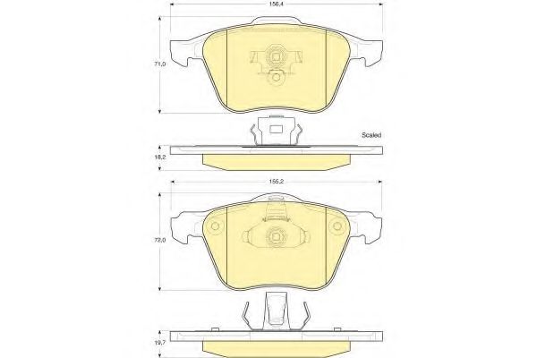 Комплект тормозных колодок, дисковый тормоз GIRLING 6115762