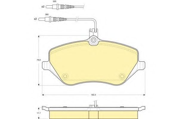 Комплект тормозных колодок, дисковый тормоз GIRLING 6115951