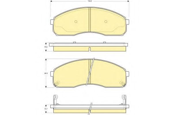 Комплект тормозных колодок, дисковый тормоз GIRLING 6132619