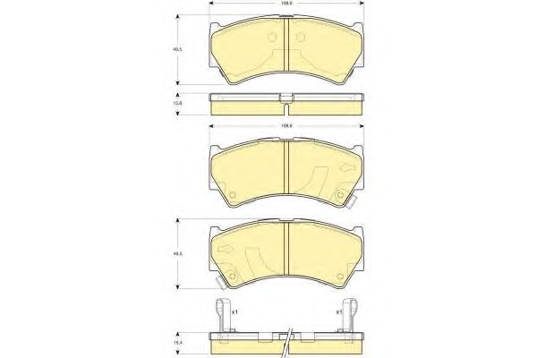 Комплект тормозных колодок, дисковый тормоз GIRLING 6132759