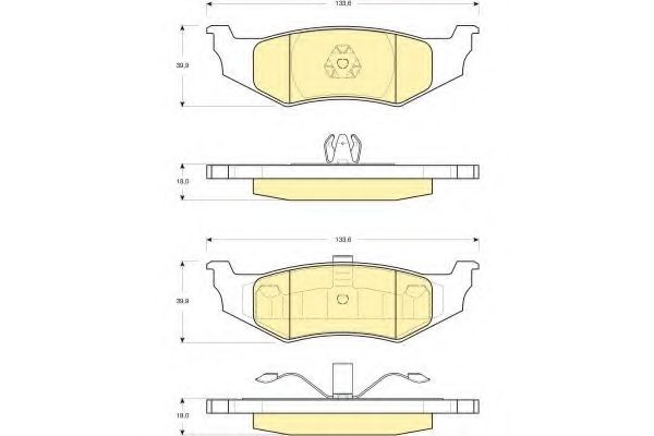 Комплект тормозных колодок, дисковый тормоз GIRLING 6141195