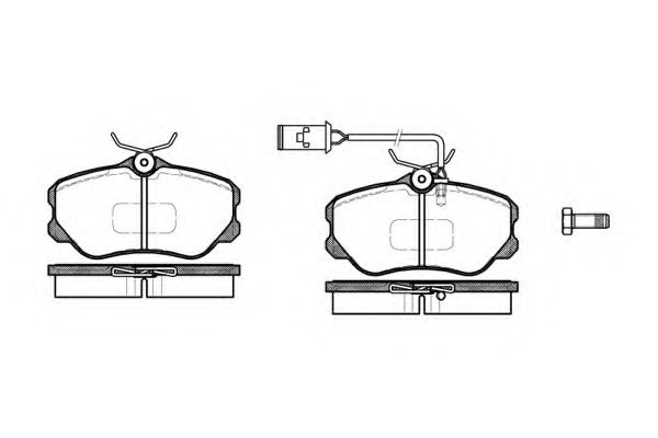 Комплект тормозных колодок, дисковый тормоз KAWE 0303 12