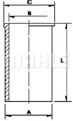 Гильза цилиндра MAHLE ORIGINAL C26040