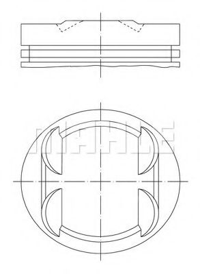 Поршень MAHLE ORIGINAL 002 65 01