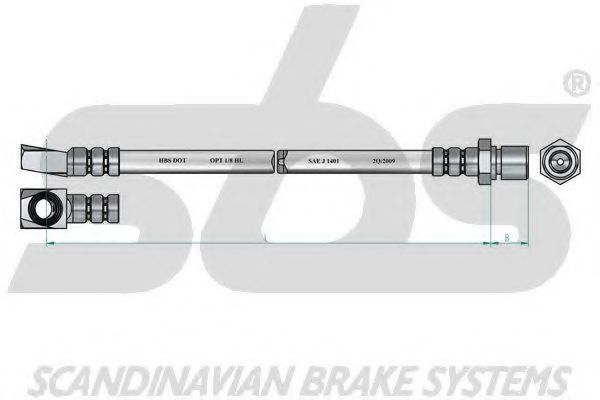 Тормозной шланг EURODEAL AUTOPARTS 50303