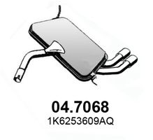 Глушитель выхлопных газов конечный ASSO 04.7068