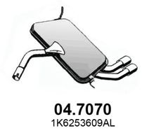 Глушитель выхлопных газов конечный ASSO 04.7070